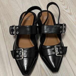 Wild Fable Black Buckle Flats